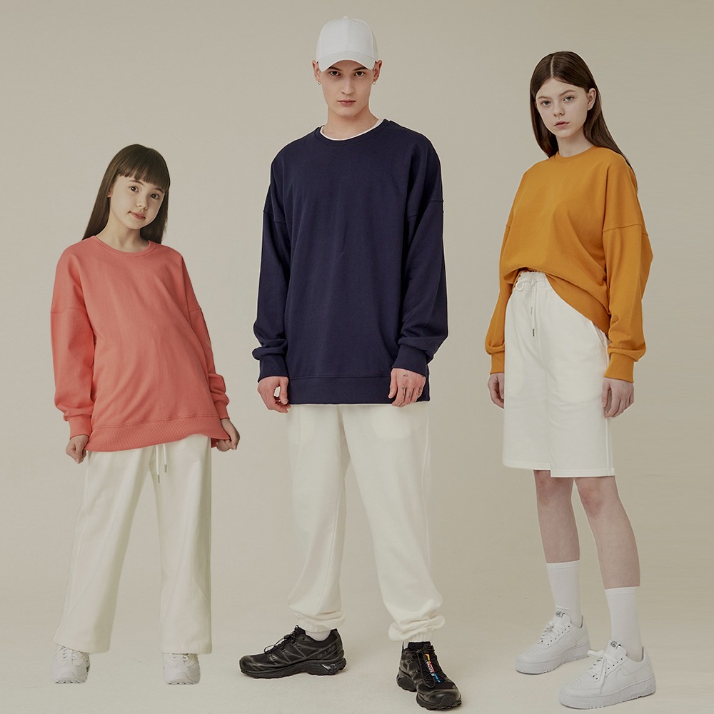 패밀리룩 [13 COLOR 사계절 쭈리 맨투맨] 키즈120~남녀공용6XL