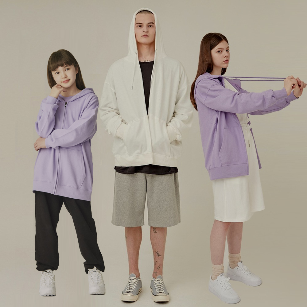 패밀리룩 [ 18 COLOR 사계절 쭈리 후드 집업] 키즈120~남녀공용6XL