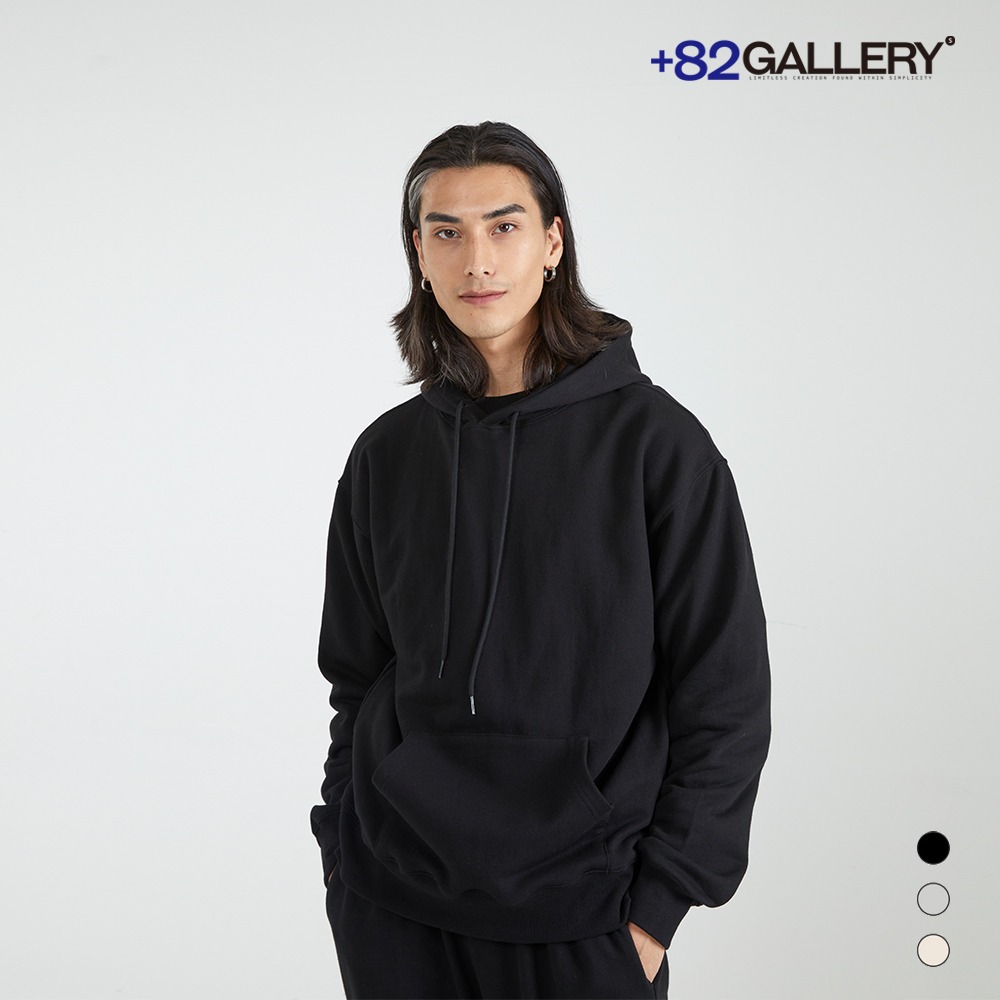 06 [82gallery] 3단 쭈리 후드 Black Hoodie