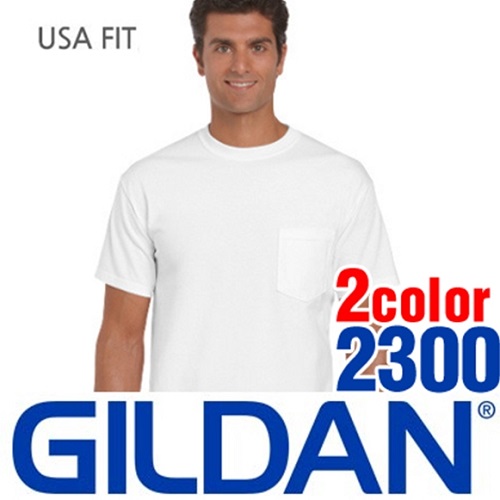 KG-2300 길단 반팔(주머니)(18수,ULTRA 100%COTTON) (2 color)