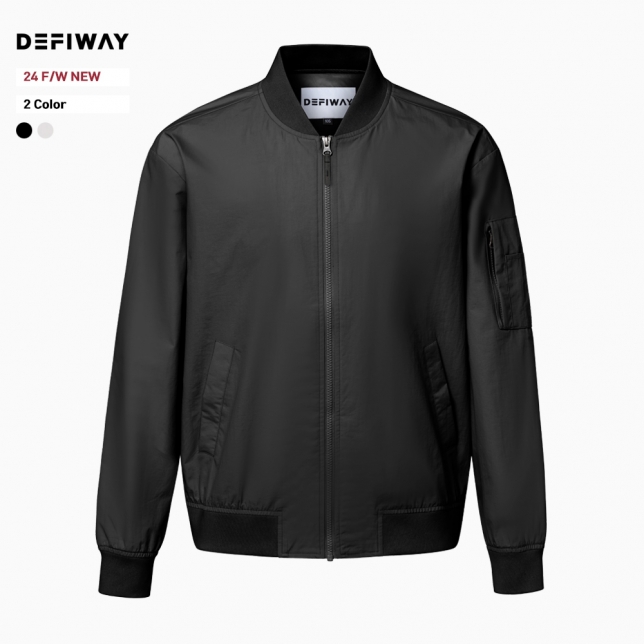 DKTL 735 데피 블루종 카라 밴드형 자켓 : 2color