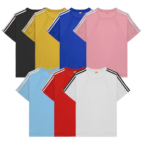 PK어깨2선 라운드반팔(성인/아동)(7color)