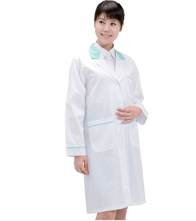 배색 여성용 의사가운 /올리브(SSH-921)