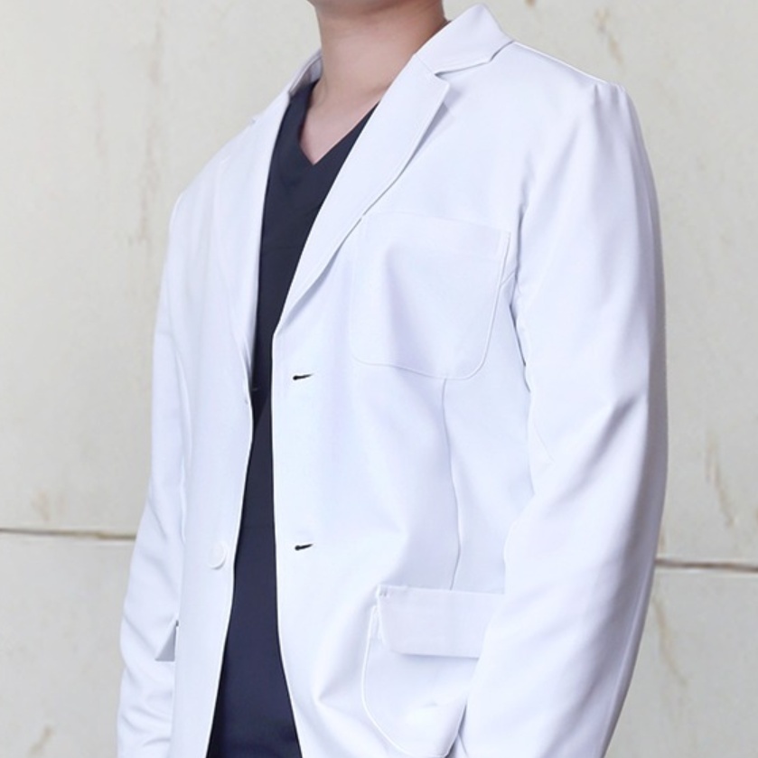 남성 투버튼 레귤러 숏랩코트